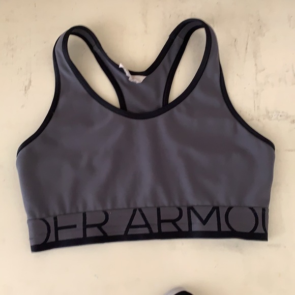 TWO Under Armour Grey and Black Sports bras - Picture 3 of 4